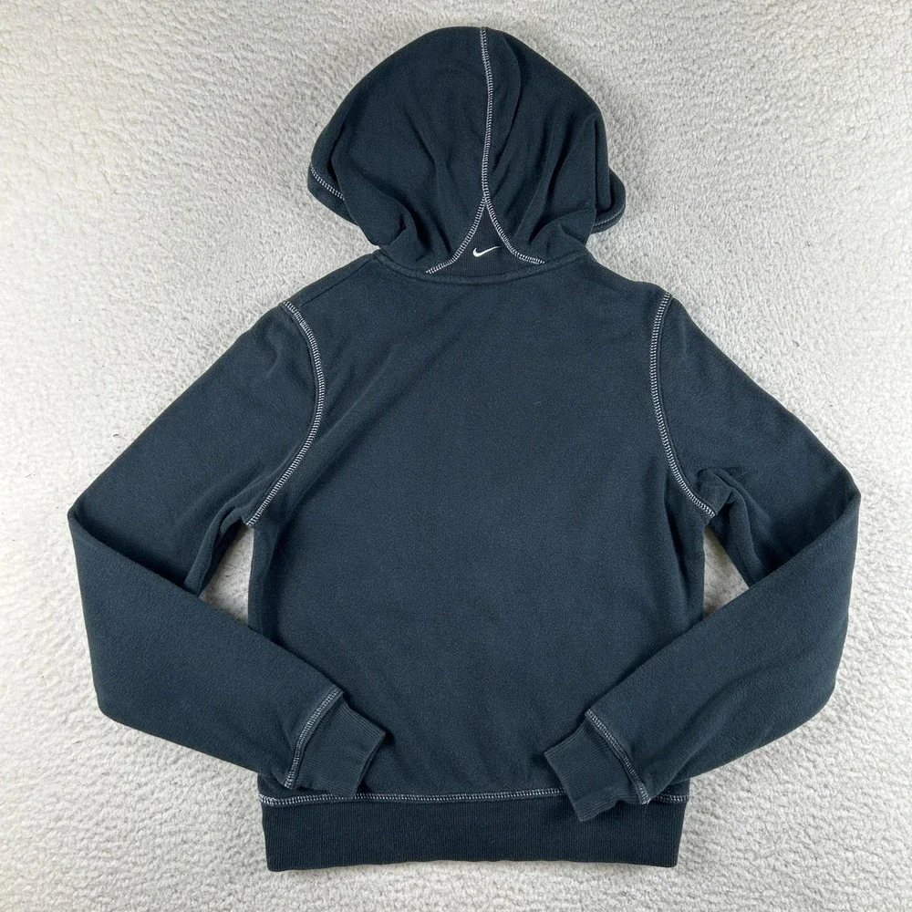 Vintage Nike‎ Hoodie Womens Small Full Zip Contrast Stitching Y2K 90s Silver Tag